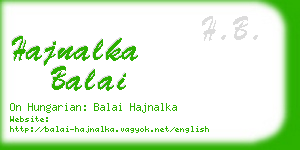 hajnalka balai business card